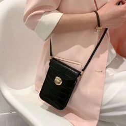 Groothandel ❤️ Smartphone Tasje Croco - Zilver | Kunstleer | 17,5 X 11,5 X 4 Cm | Fashion Favorite ✨ -tassen-dames Verkoop 550x732 7