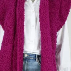 Flash-uitverkoop 😀 Trendsisters Gilet - Teddy Bear Gilet - Gilet Long - Teddy Gilet Fuchsia - One Size 🧨 -tassen-dames Verkoop 550x733 14