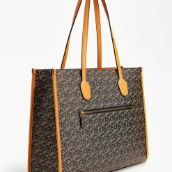 Coupon 🎁 Guess Silvana Dames Shopper Kunstleer - Bruin 👍 -tassen-dames Verkoop 550x733 15