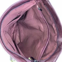 Groothandel 🔔 Flores Lederwaren Bordeaux Schoudertas Te Dragen Als Rugzak 🤩 -tassen-dames Verkoop 550x733 2