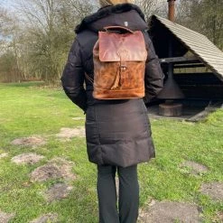 Promo 😉 SEDNA Vintage Dames Rugzak Melissa. 100% Leer. 👍 -tassen-dames Verkoop 550x733 39