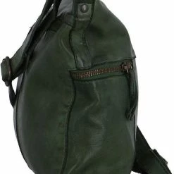 Coupon 🎉 Bear Design Medium Schoudertas / Crossbody Tas Dames - Leer - Cow Lavato - Groen 😍 -tassen-dames Verkoop 550x735 4