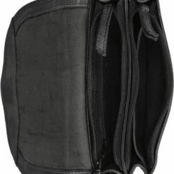 Goedkoopste 👍 Bear Design Kleine Schoudertas / Crossbody Tas Dames - Leer - Cow Lavato - Zwart ✨ -tassen-dames Verkoop 550x739 3