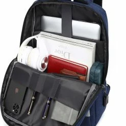 Goedkoop 🥰 ZILOU® Rugzak - 16 Inch USB Laptop Rugtas - 25L - Waterafstotend - Blauw 👍 -tassen-dames Verkoop 550x743 1