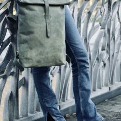 Promo 😍 Beocca - Leren Rugzak Mavis Groen - 15" Laptoptas 👏 -tassen-dames Verkoop 550x743 5