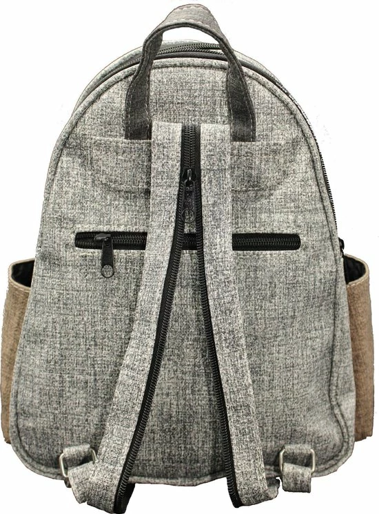 Korting 𧨠Nuba Design Nuba Vrouwen Rugzak Met 2 Vakken | Compacte Rugtas| Grijs / Antraciet π 3 Korting 𧨠Nuba Design Nuba Vrouwen Rugzak Met 2 Vakken | Compacte Rugtas| Grijs / Antraciet π - Afbeelding 3