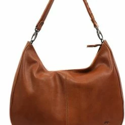 Promo β¨ Bear Design Kirsten Leren Schoudertas / Hobotas / Buideltas - Cognac π