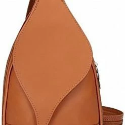 Kopen 👏 Puro Lino Leren Kleine Rugzak In CAMEL Kleur, Met Rits En Schouder Banden, Handige Tas, Rugzak Van Leer ❤️