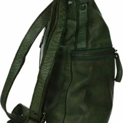 Coupon 🎉 Bear Design Medium Schoudertas / Crossbody Tas Dames - Leer - Cow Lavato - Groen 😍 -tassen-dames Verkoop 550x755 7