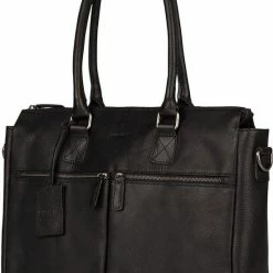 Flash-uitverkoop 🤩 Burkely Antique Avery Unisex Schoudertas 15,6'' Laptoptas - Zwart 🔔 -tassen-dames Verkoop 550x759