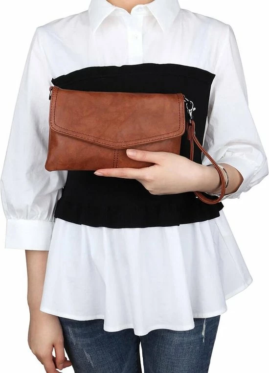 Coupon π Wimona Alessandra 5022 Kleine Schoudertas / Crossbody Tas - Cognac π 9 Coupon π Wimona Alessandra 5022 Kleine Schoudertas / Crossbody Tas - Cognac π - Afbeelding 9