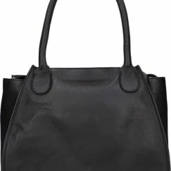 Nieuw 🎁 Fred De La Bretoniere Medium Schoudertas / Crossbody Tas Dames - Leer - Soft Grain Leather - Zwart ⌛ -tassen-dames Verkoop 550x767 6