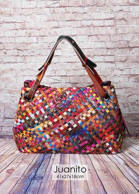 Gloednieuw ๐ฅ Viabologna Schoudertas Juanito Leer - Multicolour ๐ 4 Gloednieuw ๐ฅ Viabologna Schoudertas Juanito Leer - Multicolour ๐ - Afbeelding 4