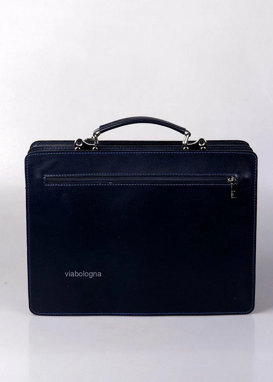 Begroting π Viabologna Leren Aktetas Schooltas Model Geneva - Donkerblauw - β 3 Begroting π Viabologna Leren Aktetas Schooltas Model Geneva - Donkerblauw - β - Afbeelding 3