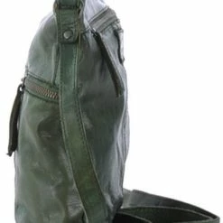 Coupon 🎉 Bear Design Medium Schoudertas / Crossbody Tas Dames - Leer - Cow Lavato - Groen 😍 -tassen-dames Verkoop 550x777 4