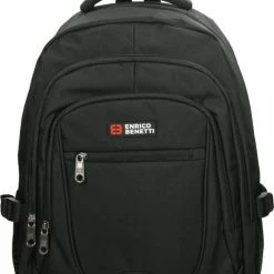 Gloednieuw ⌛ Enrico Benetti Hamburg 62125 Laptoprugzak Met 17" Laptopvak - Zwart 😍