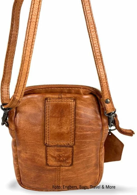 Begroting 𧨠Bear Design Vikas Leren Crossbodytas / Schoudertas - Cognac π 12 Begroting 𧨠Bear Design Vikas Leren Crossbodytas / Schoudertas - Cognac π - Afbeelding 12