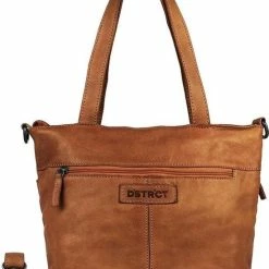 Nieuw ⭐ DSTRCT Grote Schoudertas / Crossbody Tas Dames - Leer - Harrington Road - Cognac 🔥 -tassen-dames Verkoop 550x782