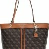 Uitgang 🛒 Guess Noelle Elite Tote Handtassen - Bruin 🛒