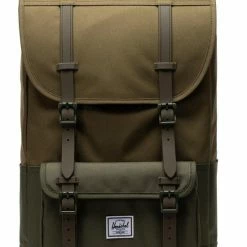Korting ⌛ Herschel Little America Pro - Military Olive/Ivy Green/Limeaid / Ruime Rugzak Met 28L Opbergvolume, Gemaakt Van Gerecycleerde Materialen / Gewatteerd Laptopvak / Met Levenslange Fabrieksgarantie (limited) / Multi ⌛