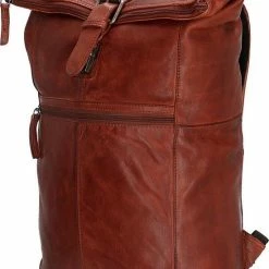 Gloednieuw 🌟 Old West Paint Rock Leren Rolltop Rugtas 13,3 Inch - Cognac 🎉 -tassen-dames Verkoop 550x795