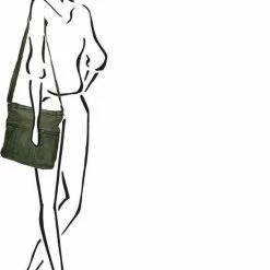 Coupon 🎉 Bear Design Medium Schoudertas / Crossbody Tas Dames - Leer - Cow Lavato - Groen 😍 -tassen-dames Verkoop 550x797 14