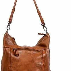 Beste Pirce β Bear Design Tessa Leren Hobotas / Schoudertas - Cognac π