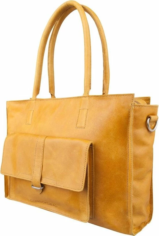 Goedkoop ⌛ Cowboysbag Laptoptas Clean Lines Leer - Geel ✔️ 3 Goedkoop ⌛ Cowboysbag Laptoptas Clean Lines Leer - Geel ✔️ - Afbeelding 3