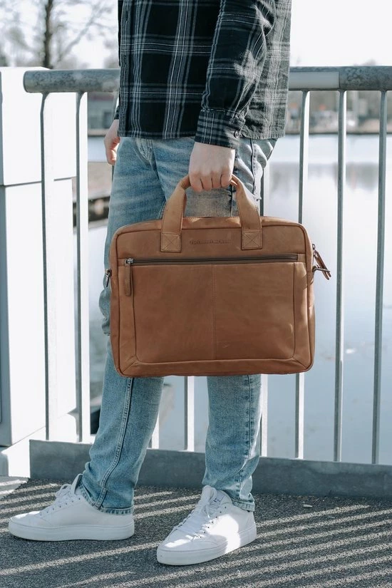 Flash-uitverkoop π€© Chesterfield Laptoptas Waxed Pull Up Leer - Cognac π 7 Flash-uitverkoop π€© Chesterfield Laptoptas Waxed Pull Up Leer - Cognac π - Afbeelding 7