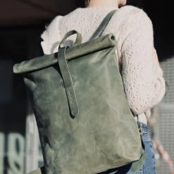 Promo 😍 Beocca - Leren Rugzak Mavis Groen - 15" Laptoptas 👏 -tassen-dames Verkoop 550x825 64