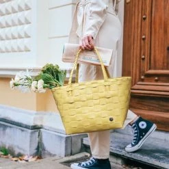 Groothandel 🧨 Handed By Paris - Shopper - Groen 🌟 -tassen-dames Verkoop 550x825 68