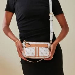 Kopen π GUESS Crossbodytas Dames / Handtas - Leer - Kasinta - Gebroken Wit Combi βοΈ