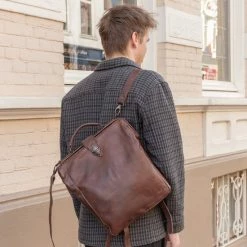 Beste Pirce ⌛ Bear Design Sheldon Leren Rugtas / Dokterstas - Bruin 🔔 -tassen-dames Verkoop 550x825 93