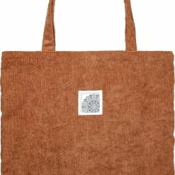 Groothandel ✔️ Schoudertas - Yehwang - Dames - Corduroy - Ribstof - Bruin - Shopper 🎁