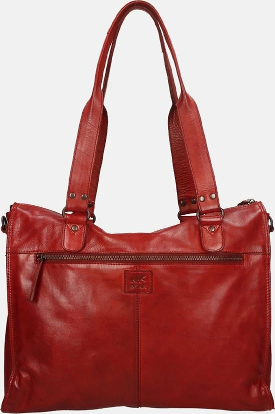 Nieuw π Bear Design Mea Leren Schoudertas / Laptoptas 13,3" - Rood π 15 Nieuw π Bear Design Mea Leren Schoudertas / Laptoptas 13,3" - Rood π - Afbeelding 15