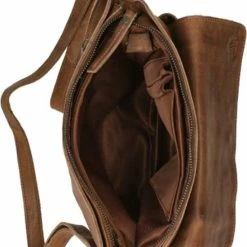 Uitgang ✔️ Bear Design Kleine Schoudertas / Crossbody Tas Dames - Leer - Calisto Pelle - Cognac 🔔 -tassen-dames Verkoop 550x830 1