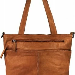 Nieuw ⭐ DSTRCT Grote Schoudertas / Crossbody Tas Dames - Leer - Harrington Road - Cognac 🔥 -tassen-dames Verkoop 550x830