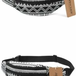 Beste Verkoop 🧨 Merkloos "Kerst + Cadeau" Festival Heuptas Musthave - Trendy - Heuptasje - Fanny Pack - Vintage - Zwart - Wit - Dames - Heren - Stof - Travel Buideltas 👍 -tassen-dames Verkoop 550x835 3