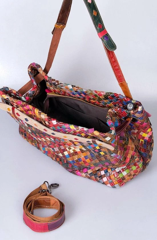 Gloednieuw ๐ฅ Viabologna Schoudertas Juanito Leer - Multicolour ๐ 2 Gloednieuw ๐ฅ Viabologna Schoudertas Juanito Leer - Multicolour ๐ - Afbeelding 2